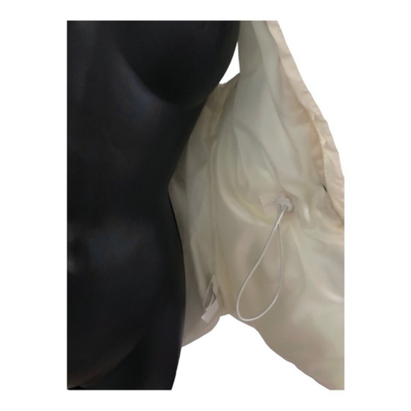 puffy insulated cream ecru quilted‎ sleeveless winter ski vest size Small new - Picture 5 of 16